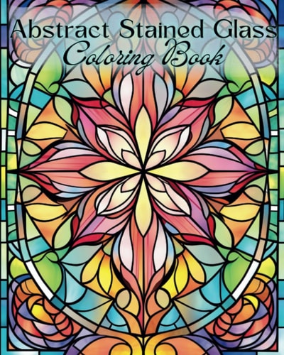 Abstract Stained Glass Coloring Book