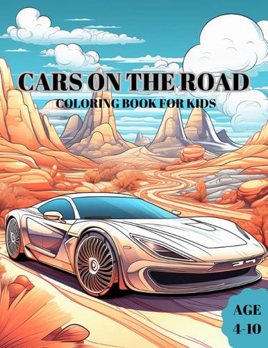 Cars on the Road Coloring Book for Kids