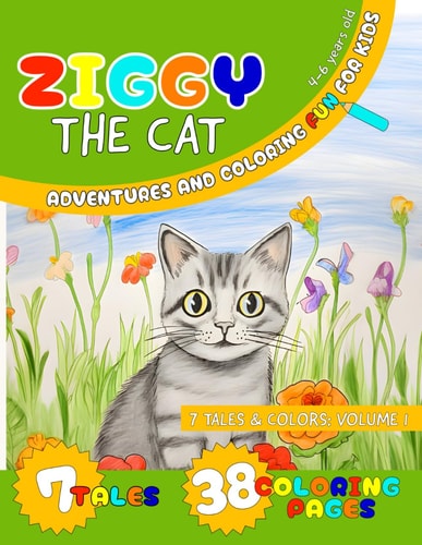 Ziggy the Cat Adventures and Coloring Fun for Kids