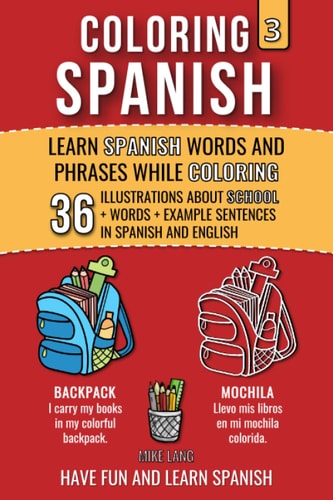 Coloring Spanish 3 Learn Spanish Words and Phrases While Coloring