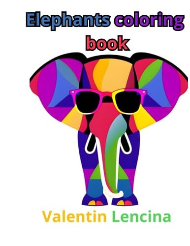 Elephants of Mandalas Coloring Book for Relax.