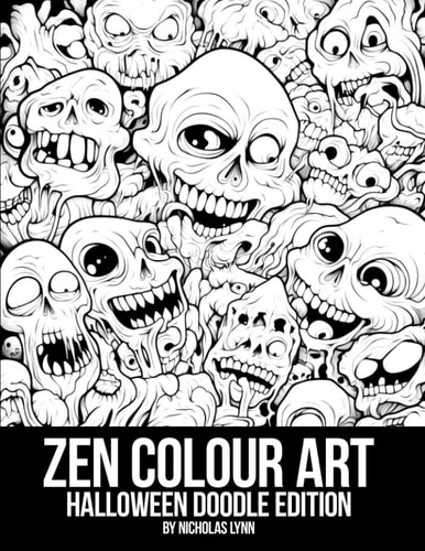 Zen Colour Art Halloween Doodle Edition