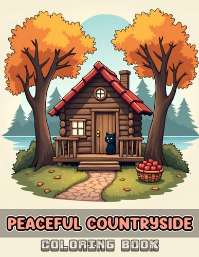 Peaceful Countryside Coloring Book Serene Adult Relaxation and Stress Relief