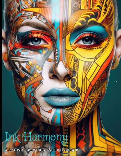 Coloring Book Ink Harmony - Creative Faces and Daring Designs