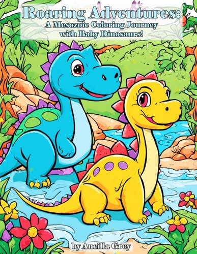 Roaring Adventures A Mesozoic Coloring Journey with Baby Dinosaurs!