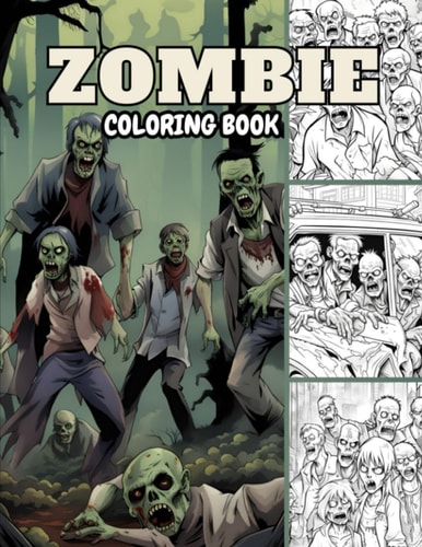 Zombie Coloring Book A Terrifying Adventure 8.5x11