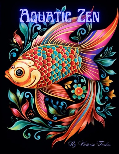 Aquatic Zen Fish Mandalas Coloring Book