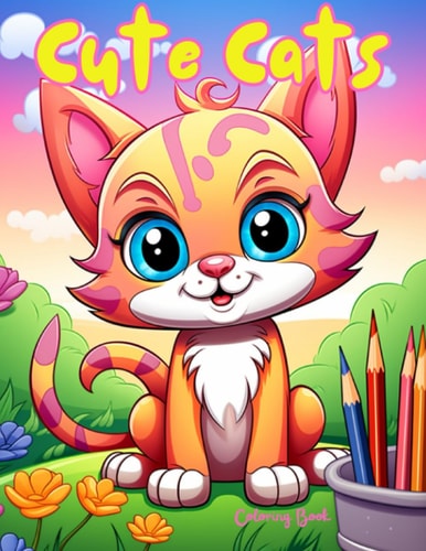 Cute Cats Coloring Book Cuddly and Fun, Silly Cats for Kids to Color Ages 4-8