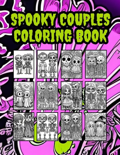 Spooky Couples Coloring Book