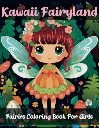 Kawaii Fairyland Fairies Coloring Book For Girls