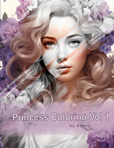 Princess Coloring Vol 1 Princess Theme Coloring Book for Both Kids and Adults