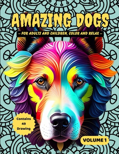 Amazing Dogs For Adults and Children, Color and Relax