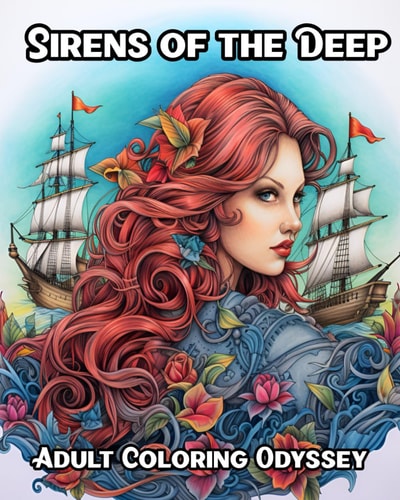 Sirens of the Deep Adult Coloring Odyssey