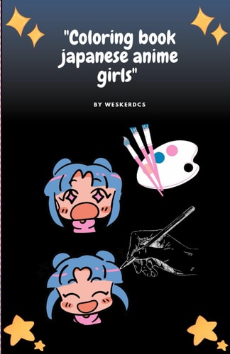Coloring Book Japanese Anime Girls