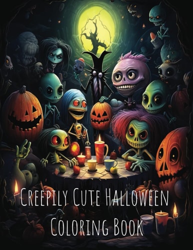Creepily Cute Halloween Coloring Book