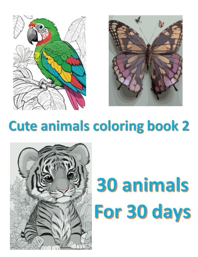 Cute Animals Coloring Book 2 Coloringbook