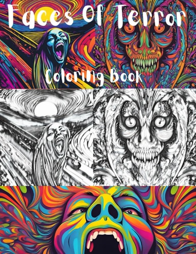 Faces Of Terror Coloring Book