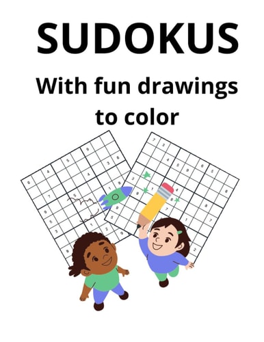 SUDOKUS with Fun Drawings to Color