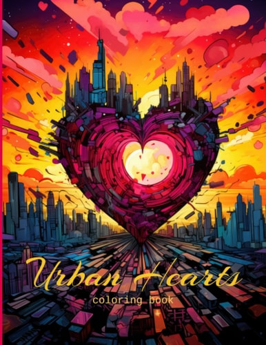 Coloring Book Urban Hearts
