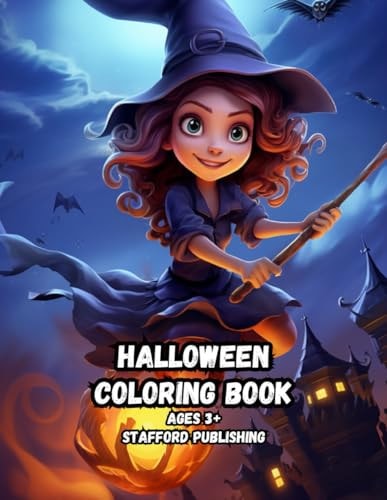 HALLOWEEN COLORING BOOK With Easy to Color Pages for Pre-school Kids