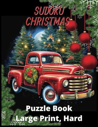 Sudoku Christmas, Puzzle Book, Large Print, Hard