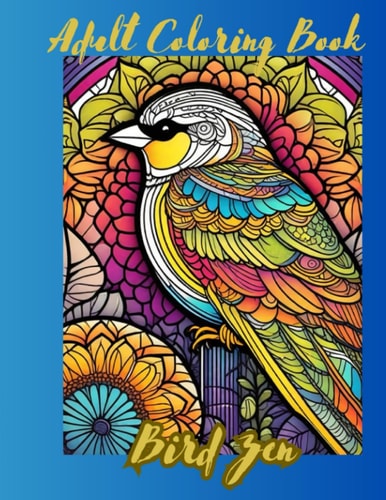 Adult Coloring Book Bird Zen