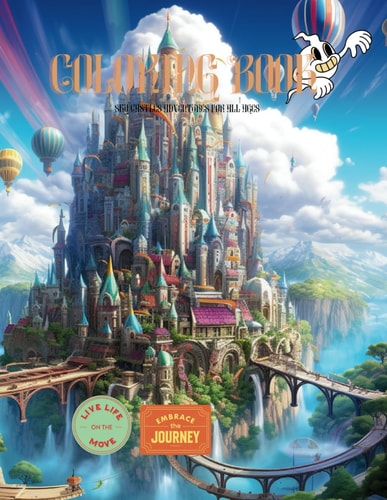 Coloring Book Sky Castles Adults Stress Free Coloring Activity