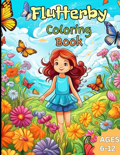 Flutterby Coloring Book Explore the World of Butterflies with 80 Kid-Friendly Coloring Pages