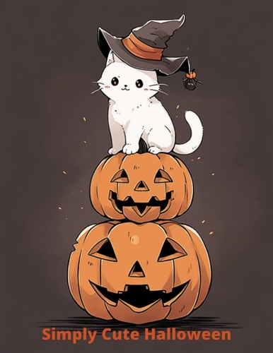 Simply Cute Halloween A Cute Coloring Book for Kids and Relaxing
