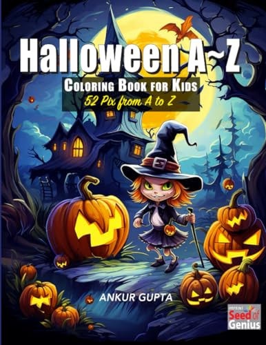 Halloween A Z Coloring Book for Kids Celebrating Halloween in 52 Ways