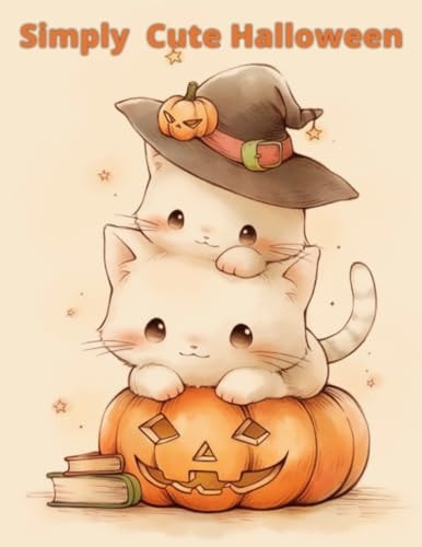 Simply Cute Halloween Simple Halloween Coloring Book for Kids and Relaxing