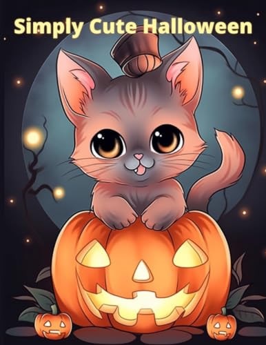 Simply Cute Halloween Cute Relaxing Coloring Book for Kids, Teens, Adults