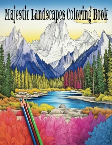 Majestic Landscapes Coloring Book