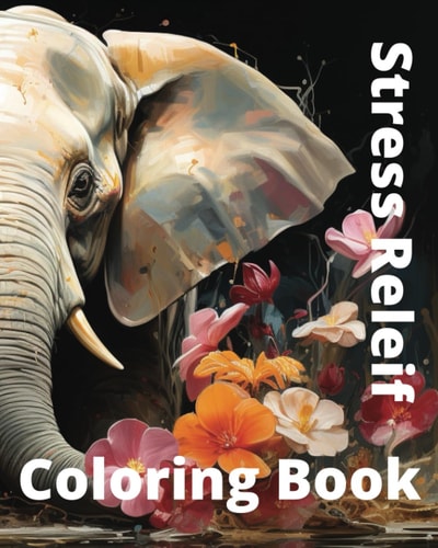 Stress Relief Adult Coloring Book with Animals For Relaxation