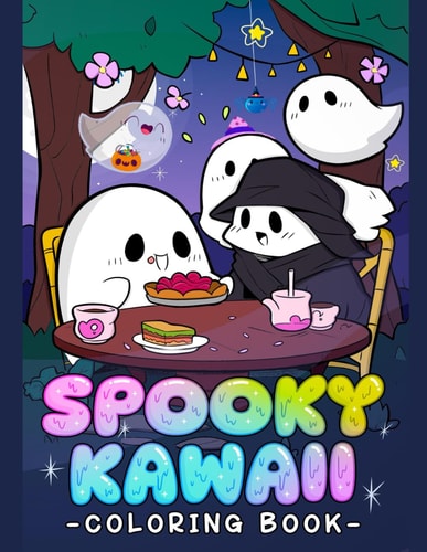 Spooky Kawaii Coloring Book Cute And Creepy Horror For Kids And Adults (Larger Size)
