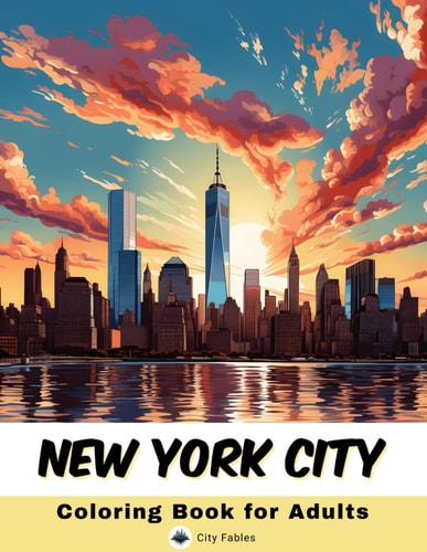 New York City Coloring Book for Adults 40 Pages of NYC Landmarks