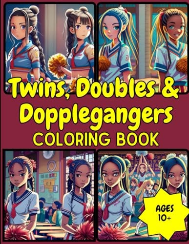 Anime Twins and Other Doubles: Colored Pencil Coloring Book