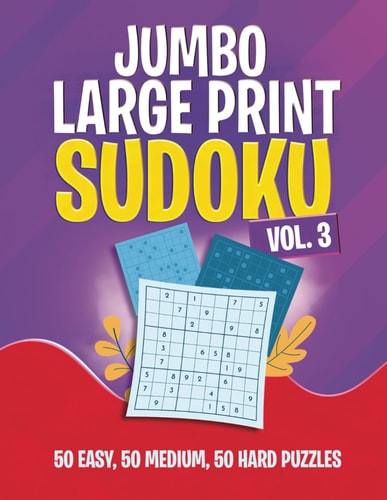 Jumbo Large Print Sudoku Easy - Medium - Hard