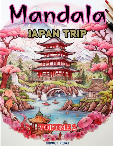 Mandala Japan Trip Volume 2 +60 Pages Coloring Book Level Medium