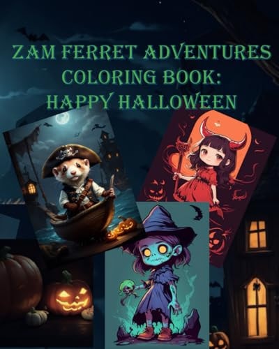 Zam Ferret Adventures Coloring Book Happy Halloween