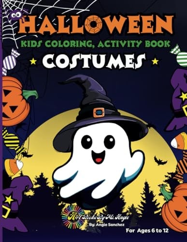 Halloween Kids Coloring, Activity Book Costumes