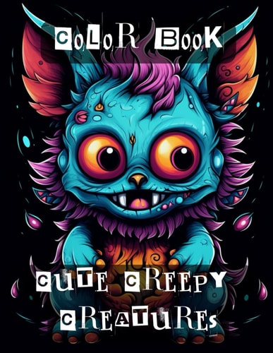 Cute Creepy Creatures Coloring Book Creepy Adorable Monster Critters for Ages 7-100 to Color