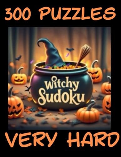Witchy Sudoku - 300 Puzzles - Level Very Hard - Sudoku Extreme - Halloween Edition