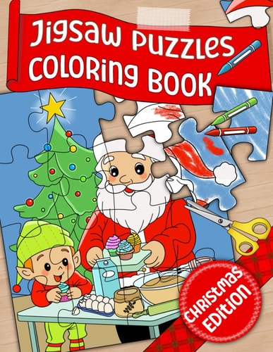 Jigsaw Puzzle Coloring Book Christmas Edition