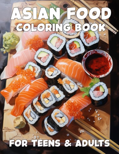 Asian Food Coloring Book for Adults