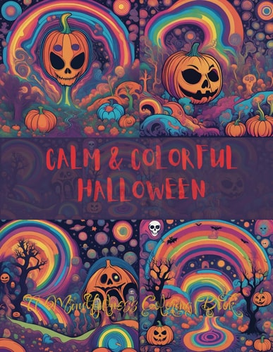 Calm & Colorful Halloween A Mindfulness Coloring Book