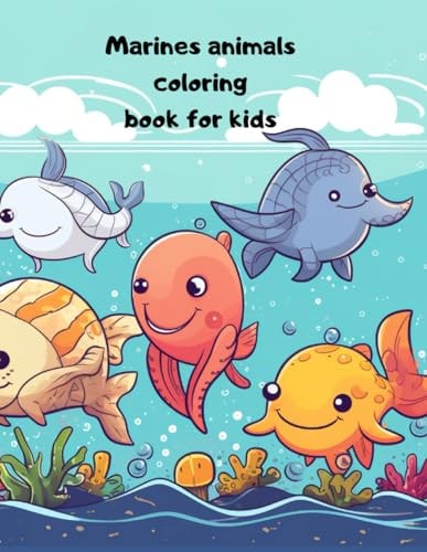 Marines Animals Coloring Book for Kids