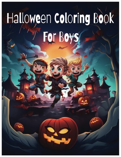 Halloween Coloring Book for Boys