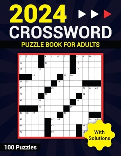 2024 Crossword Puzzle Book for Adults A Thoughtful Compilation of Puzzles for the Adult Mind