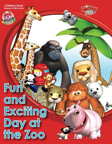 Fun and Exciting Day at the Zoo Children Book, Zoo, Animals, Pug Dog, Redray and Milo